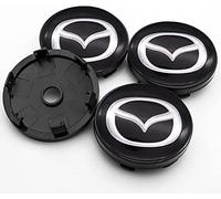 FURREN 4 Pcs Hub Centre Caps for Mazda 2 3 6 MX5 MX30 CX3 CX8 CX9 60mm, Waterproof Anti Dust Hub Cover Wheel Hub Caps Wheel Center Caps Hub Cover Tyres Rims Car Accessories,A
