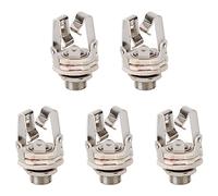 FURREN 5X Jack 6.5 Two-Channel Audio Cable Connector Plug Socket with A Switch Stereo 6.5 Female for Guitar