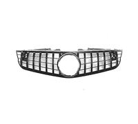FURREN Front Bumper Grille Front Grille Grill For Mercedes For Benz R230 SL-Class 2009-2012 2 Door SL500 SL550 SL600 GT Black/Silver Upper Bumper Hood Mesh Car Front Grill (Color : Black)