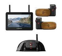 Furrion Vision S+ RV Observation System with 7" Monitor, Left/Right Side Cameras with LED Marker Lights, Sharkfin, Infrared Night Vision, Live Streaming, Wide Viewing Angle - FOS7HTAEN