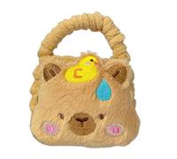 Furry Animal Coin Pouches Practical Knitted Bag Earphone Case Purse Organized Plush Storage Bags for Travel Or School Cartoon Coin Purse
