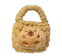 Furry Animal Coin Pouches Practical Knitted Bag Earphone Case Purse Organized Plush Storage Bags for Travel Or School Cartoon Coin Purse
