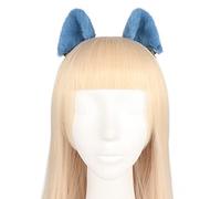 Furry animal ear hair clip cosplay cat ear live network red live ear hair hoop (blue)