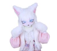 Furry Animal Headgear And Gloves Fursuit Comic Con Artificial Stuffed Mask For Cosplay Halloween Party(O)