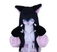 Furry Animal Headgear And Gloves Fursuit Comic Con Artificial Stuffed Mask For Cosplay Halloween Party(S)