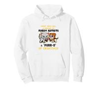 Furry Artists A 'Purr-D' of Creatives Quotes for Pet Owners Pullover Hoodie