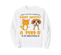 Furry Artists A 'Purr-D' of Creatives Quotes for Pet Owners Sweatshirt