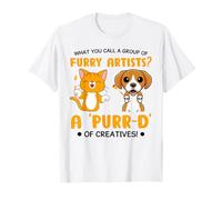 Furry Artists A 'Purr-D' of Creatives Quotes for Pet Owners T-Shirt