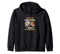 Furry Artists A 'Purr-D' of Creatives Quotes for Pet Owners Zip Hoodie