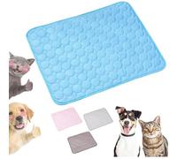 Furry Basics Dog Cooling Mat, Furrybasics CoolingMat, Pet Ice Silk Self Coolpad, Thickened Anti-Scratch, Indoor Use, Washable for Small Medium Large Dogs and Cats (Blue,X-Large)