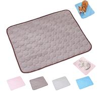 Furry Basics Dog Cooling Mat, Furrybasics Coolingmat, Summer Indoor Dog cooling Pad, Dogs Coolings mat, Pet Cooling Mats for Dogs Cats, Non-Slip,Washable & Portable (Brown, M-62 * 50cm)