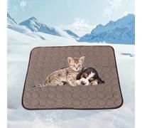 Furry Basics Dog Cooling Mat, Pet Ice Silk Self Coolpad, Non-Slip Summer Dog Cool Blanket, Washable Soft Bed Mat for Dogs Cats, for Home Car Seats Sofa (Coffee, 100 * 70cm/39.37 * 27.56")