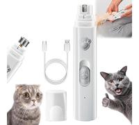 Furry Basics Paw Trimmer, Furrybasics Silent Paw Pro Nail Grinder for Dogs & Cats, Low-Noise Rechargeable, Waterproof & Easy to Clean (White)