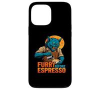 Furry Before Espresso Werewolf Coffee Art Case for iPhone 13 Pro Max