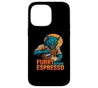 Furry Before Espresso Werewolf Coffee Art Case for iPhone 14 Pro Max