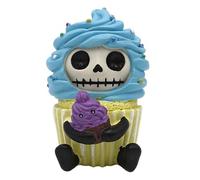 Furry Bones Cuppie Collectible Figurine, Skeleton in Cupcake Costume, Unique Home Decor Tabletop Statue, 3.25 Inches