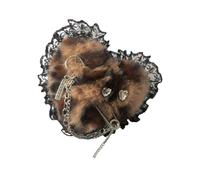 Furry Bullet Kid Hairpin Brooch Hair Bullet Girl Rhinestone and Big Heart Hair Clip Heart for Women