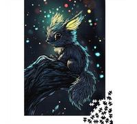 Furry Creature in Night Sky Adult Jigsaw Puzzle, 1000 Pieces, 70x50cm/1000pcs, Low-dust White Card for Tabletop Use; for Calm Concentration at Home