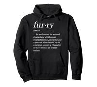 Furry Definition Dictionary Design - Bold Serif Pullover Hoodie