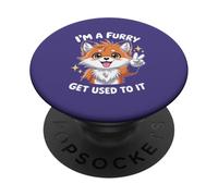 Furry Fandom Animal Fursonas I'm A Furry PopSockets Adhesive PopGrip