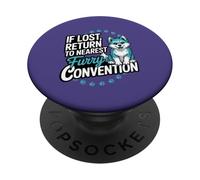 Furry Fandom Husky Fursonas Furry Convention PopSockets Adhesive PopGrip