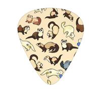 Furry Ferret Print Guitar Picks 12pcs for Electric Guitar Ukulele Accessories for Girls