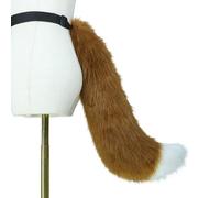 Furry Foxes Ears Headband And Tail Set For Halloween Costume Parties Comfortable Soft Adjustable For Kids Adults Soft Plush Halloween Headbands