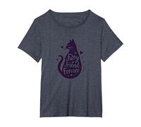 Furry Friend Forever Cat Lover T-Shirt, Women's Plus, Heather Blue, 2X