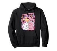 Furry Friends Forever Cute Anime Bunny Pullover Hoodie