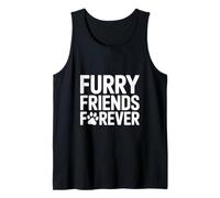 Furry Friends Forever Paw Print Pet Lover Design Tank Top