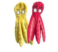 Furry Friends Haven Squeaky Dog Toys - No-Stuffing Crinkle Plush, Durable Puppy Teething & Interactive Play, 2-Pack