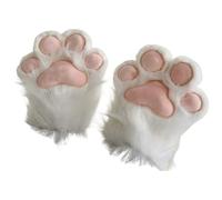 Furry Paws - Furry Cat Paw Gloves | Fingerless Cat Mittens | Cute Animal Kitten Paw Gloves | Cat Paw Gloves Soft Hand Paw Equipment | Glove
