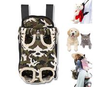 Furry Pawsy Carrier, 34 Style Furry Pawsy Cat Carrier, Pet Dog Carrier Front Chest Backpack, with Adjustable Comfortable Shoulder Straps, Breathable Mesh, Built-in Pet Lock, for Dog Cat (B14,M)