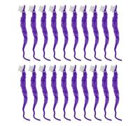 Furry Soft Plush Toy Set 20 Pcs Cute Fuzzy for Party Fun and Entertainment (Purple)