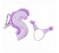 ＡＷＨＡＯ Furry Squirrel Tail and Headband Set | material, Hand-Made, Squirrel Costume Accessory, for Stage Performance, Halloween, Photo Props, Kids