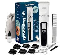 Furry Touch - Pet Grooming Kit, 2 Power Modes, Quiet, Powerful and Cordless Pet Grooming Kit for Dogs and Cats, Ceramic Blade, 6 Guide Combs, Rechargeable Pet Trimmer