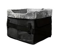 Furry Vehicle Lounger - Transportable Cleansable Sofa, Elevation Puppy Chair, Utility Compartment Carrier, Soft Automobile Basket, Warm Voyage Cushion | Safe Driving Accessory for trip back front