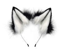 Furry Wolf Cat Ears Headband Adult Cosplay Costume Hair Accessory for Halloween Costume Party Cute Head Accessories for Halloween, Fluffy Wolf Cat Ears Headband Costume Hair Hoop