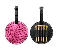 Furry Zebra Leopard Black Printed golf tee storage bag - portable design, easy to organize tee, Black, One Size
