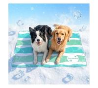 furrybaby Dog Cooling Mat for Extra Large Dogs, Pet Cooling Mat Self-Cooling Mat for Cat, Gel Cool Mat No Need to Refrigerate or Freeze, Apply Indoors Outdoors Car(Stripes 120x80cm)