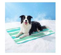 furrybaby Dog Cooling Mat for Large Dogs, Pet Cooling Mat Self-Cooling Mat for Cat, Gel Cool Mat No Need to Refrigerate or Freeze, Apply Indoors Outdoors Car(Stripes 50x90cm)