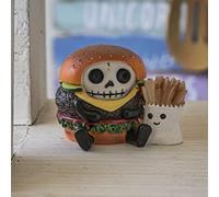 Furrybones Burger Signature Skeleton in a Burger Costume with an Order of Fries on The Side