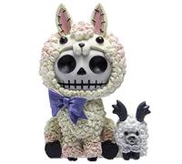 Furrybones Summit Collection Alpaca Paco Figurine Decorative Signature Skeleton in Alpaca Llama Camelid Costume 3 Inch Tall Collectible Statue