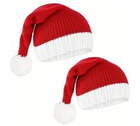 FurryDeli Unisex Santa Hat for Adult - Cozy Christmas Hats! Thicken Red Velvet Headwear for Maximum Holiday Comfort - Ideal for New Year Festive Party Fun(Adults,red)