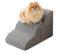 FURRYPAWS Dog Steps for Bed and Sofa - Sturdy Pet Stairs for Small Dogs, Dog Ramp for Sofa & Bed, Steps for Dogs to Get on the Bed, Portable Folding Pet Steps (Bonus Cover Included)