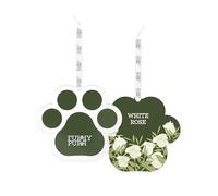 FURRYPURR Car Air Freshener Cute Paw Hanging, White Rose Pack of 3, Pet-Friendly, Non-toxic, Long Lasting for Home & Auto