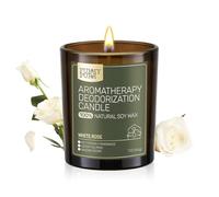 FURRYPURR Odor Eliminator Candle, White Rose Scented Candle, Pet-Friendly Soy Candles, 60 Hours, 7 oz