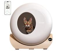FurryTail Self Cleaning Litter Box with APP - Automatic Cat Litter Box for All Your Cats, Odor Control, Spacious Interior and Large Wastes Bin Capacity, Includes 1 Year Supply of Litter Bags (80)