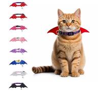FURRYUMI 1 PC Bat Wing Cat Collar with Bell, Adjustable Kitten Collar with Safety Breakaway Buckle for Boy&Girl Cats, Halloween Christmas Cat Accessories for Kitten Puppy