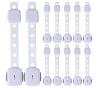 Fursafe&Q Cabinet Locks Baby Proofing, Baby Drawer Safety Locks -Adhesive Child Safety Lock Straps Adjustable Door Latch for Fridge Toilet Oven No Drill Furniture Kitchen Lock